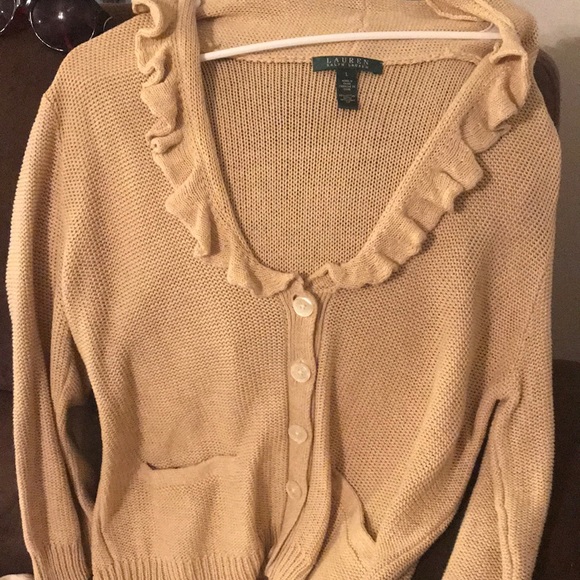 Ralph Lauren Sweaters - Tan Ralph Lauren cardigan sweater
